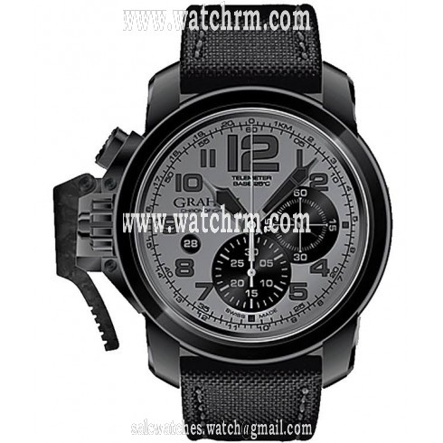 Graham Chronofighter Oversize Superlight Isle of Man Chronograph Grey Dial Black Techno Fabric Men's Watch 2CCAUS01A