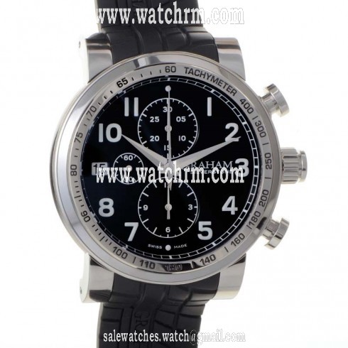 Graham Vintage Silverstone Black Dial Black Rubber Men's Watch 2BLES.B35A.A23F