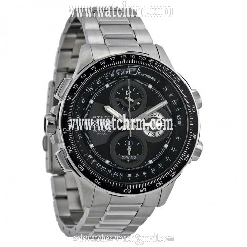 Hamilton Aviation Khaki X-Wind Black Dial Stainless Steel Men's Watch H77766131