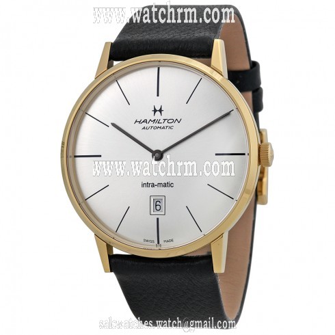 Hamilton Intra-Matic Automatic Yellow Gold PVD Men's  Watch H38735751