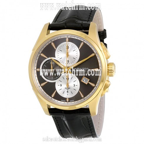 Hamilton Jazzmaster Automatic Chronograph Grey Dial Black Leather Watch H32546781