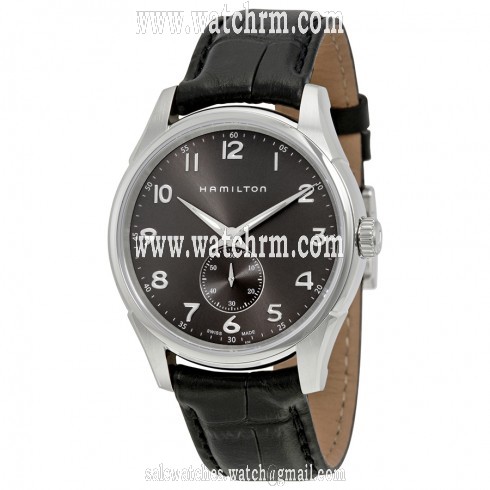 Hamilton Jazzmaster Grey Dial Black Leather Strap Watch H38411783