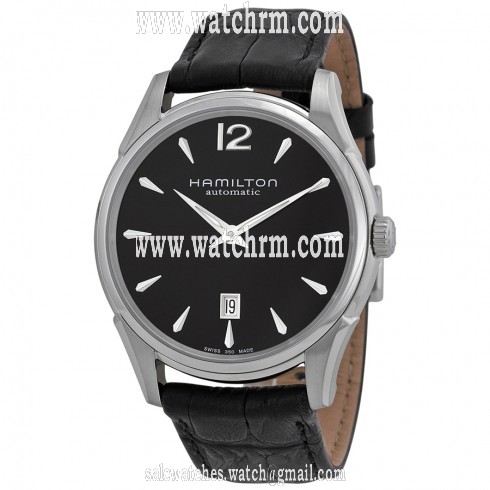 Hamilton Jazzmaster Black Dial Black Leather Strap Men's Watch H38615735