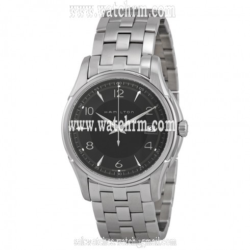 Hamilton Jazzmaster Quartz Black Dial Metal Bracelet Men's Watch H32411135
