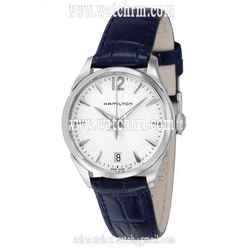 Hamilton Jazzmaster Silver Dial Blue Leather Ladies Watch H42211655