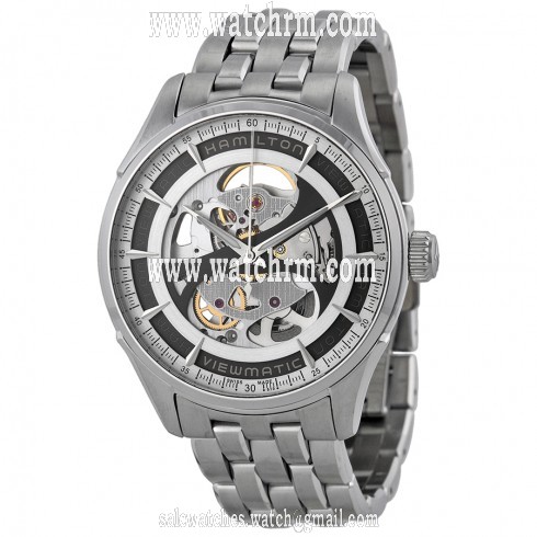 Hamilton Jazzmaster Viewmatic Grey Skeleton Dial Stainless Steel Men's Watch H42555151