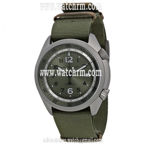Hamilton Khaki Aviation Pilot Pioneer Automatic Dark Green Dial Dark Green Nato Men's Watch H80405865