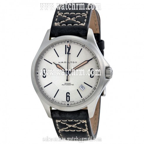 Hamilton Khaki Aviation Silver Dial Black Leather Men's Watch H76565725