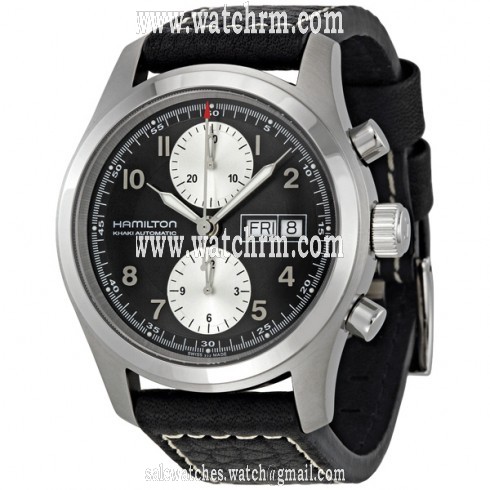 Hamilton Khaki Field Black Dial Chronograph Automatic Men's Watch H71566733