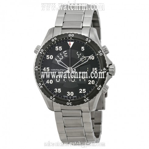Hamilton Khaki Flight Timer Analog Digital Men Watch H64554131