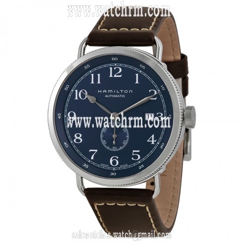 Hamilton Khaki Navy Pioneer Automatic Navy Dial Brown Leather Men's Watch H78455543