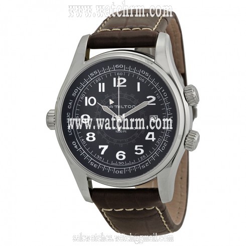 Hamilton Khaki Navy UTC Black Dial Men's Watch H77505535