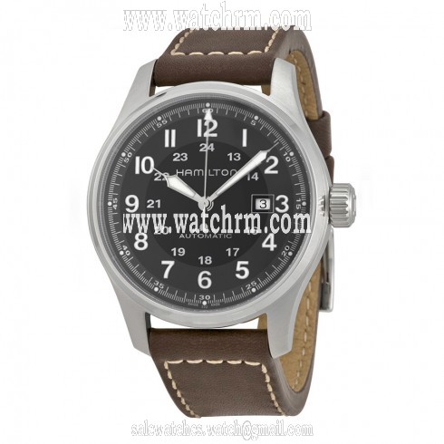 Hamilton Khaki Officers Black Dial Automatic Men's Watch H70625533