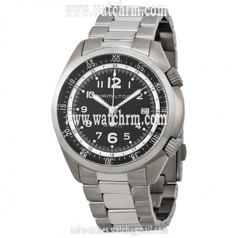 Hamilton Khaki Pilot Pioneer Automatic Black Dial Stainless Steel Men's Watch H76455133