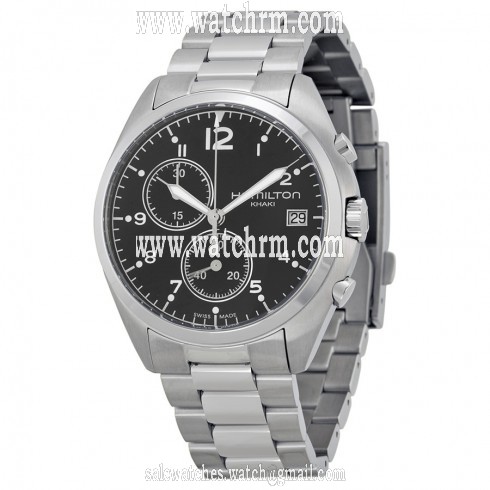 Hamilton Khaki Pilot Pioneer Chronograph Black Dial Men's Watch H76512133