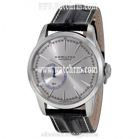 Hamilton Railroad Automatic Silver Grey Dial Black Leather Men's Watch H40515781