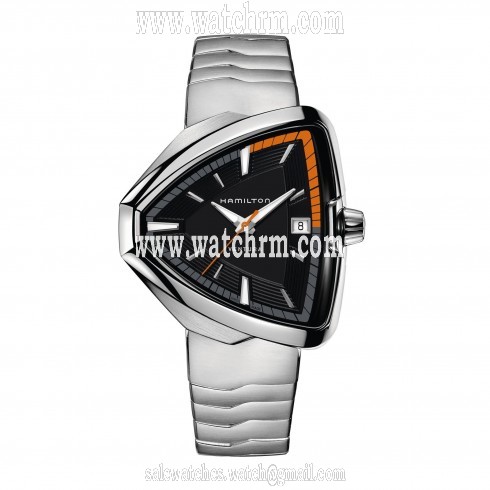 Hamilton Ventura Elvis80 Black Dial Stainless Steel Men's Watch H24551131