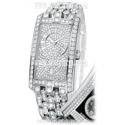 Harry Winston Avenue C Diamond Pave Dial 18kt White Gold Diamond Unisex Watch AVCQHM26WW097