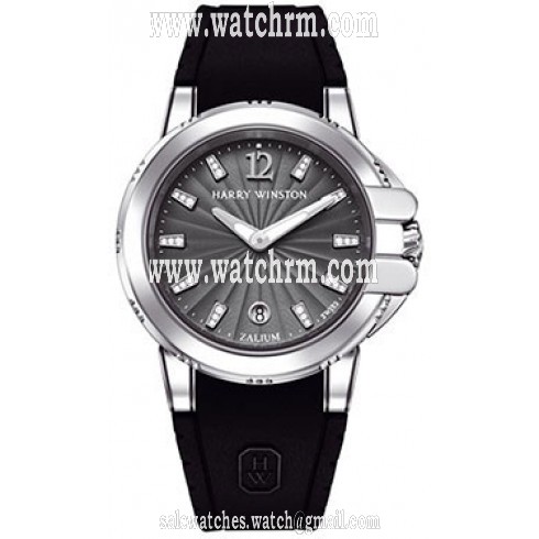Harry Winston Ocean Sport Diamond Zalium Black Rubber Ladies Watch OCSQHD36ZZ002