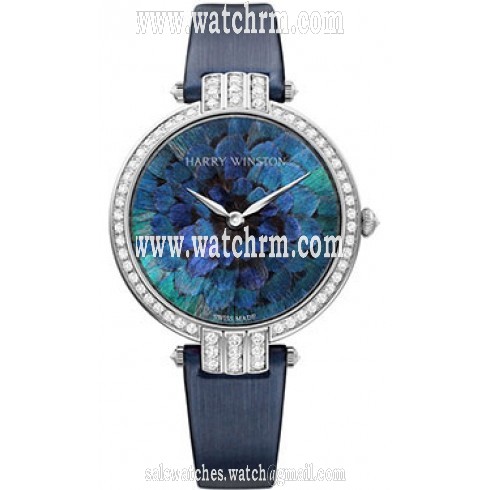 Harry Winston Pheasant Feathers 18k Gold Diamond Ladies Watch PRNQHM36WW005