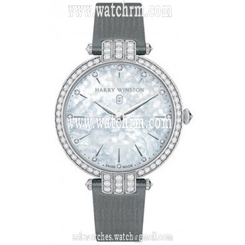Harry Winston Premier Diamond Mother of Pearl Dial White Gold Ladies Watch PRNQHM36WW001