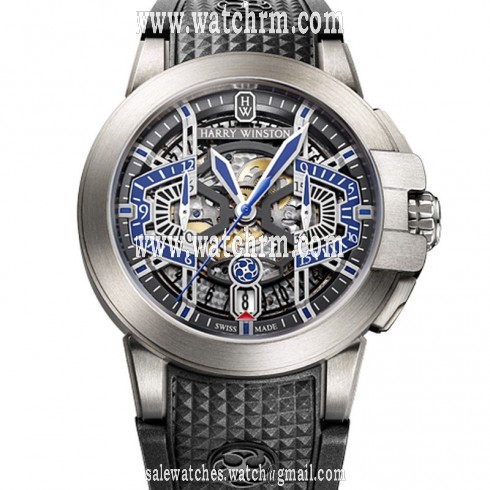 Harry Winston Project Z Skeleton Dial Zalium Automatic Limited Edition Men's Watch OCEACH44ZZ004