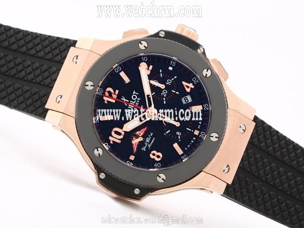Hublot Big Bang 44mm 301.AM.130.RX.YCM07 Midsize Black Rubber Strap Round Watch