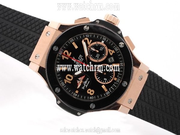 Hublot Big Bang 44mm 301.AM.130.RX.YCM07 Round Black Dial Rose Gold Case Watch