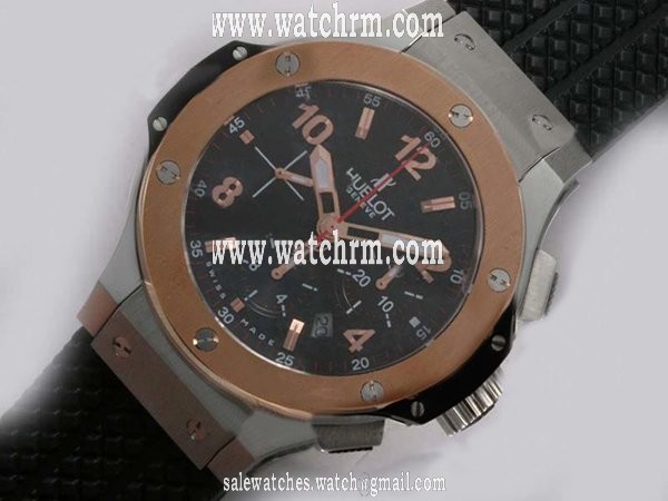 Hublot Big Bang 44mm 301.PX.130.RX Round Black Dial Black Rubber Strap Watch