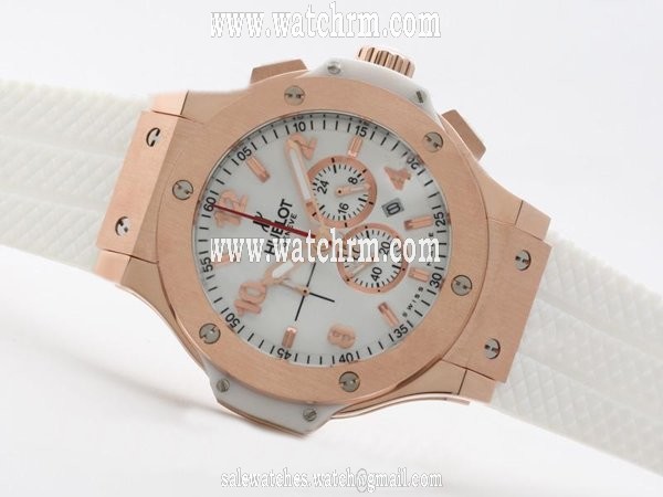 Hublot Big Bang 44mm 301.PX.130.RX White Dial Stainless Steel with Rose Gold Bezel Watch