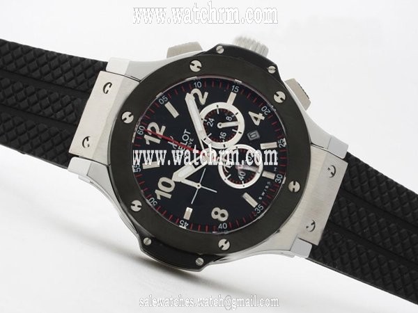 Hublot Big Bang 44mm 301.SX.130.RX Black Rubber Strap Round Black Dial Watch