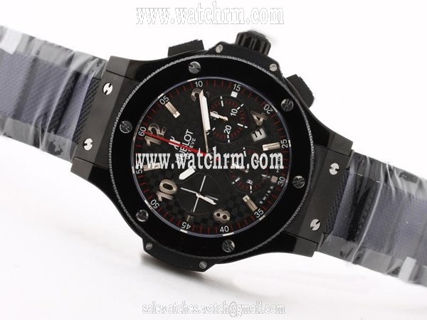 Hublot Big Bang 44mm 309.CM.134.RX.AES07 Round Black PVD Strap Black Dial Watch