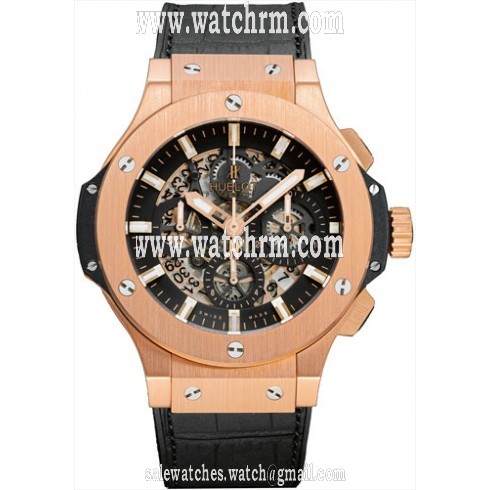 Hublot Big Bang Aero Bang Gold 44mm  Black Rubber  Men's Watch 311.PX.1180.GR