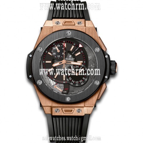 Hublot Big Bang Alarm Repeater Black Dial 18k King Gold GMT Limited Edition Men's Watch 403.OM.0123.RX