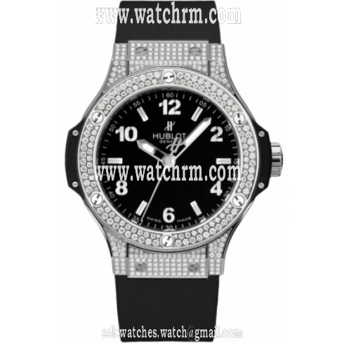 Hublot Big Bang Black Dial Black Rubber Ladies Watch 361.SX.1270.RX.1704