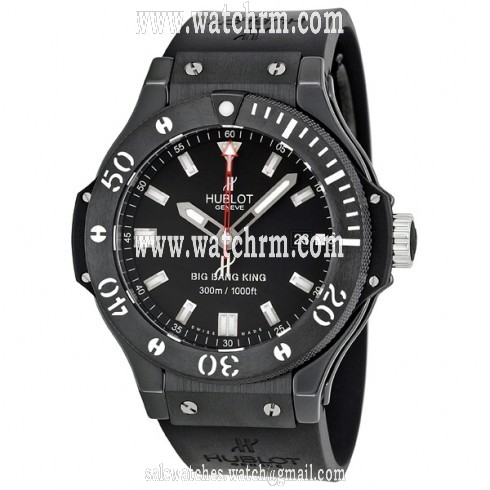 Hublot Big Bang Black Dial Rubber Strap Men's Watch 312.CM.1120.RX