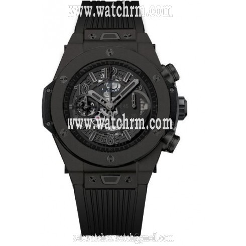 Hublot Big Bang Black Skeleton Dial Automatic Men's Chronograph Watch 411.CI.1170.RX