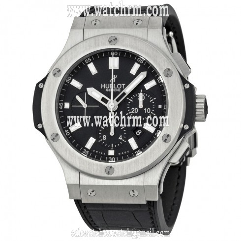Hublot Big Bang Chronograph Automatic Black Dial Black Rubber Men's Watch 301SX1170GR