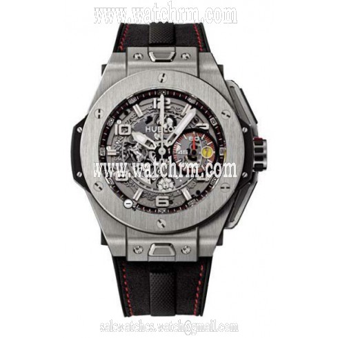Hublot Big Bang Ferrari Titanium Black Rubber Automatic Men's Watch 401.NX.0123.VR