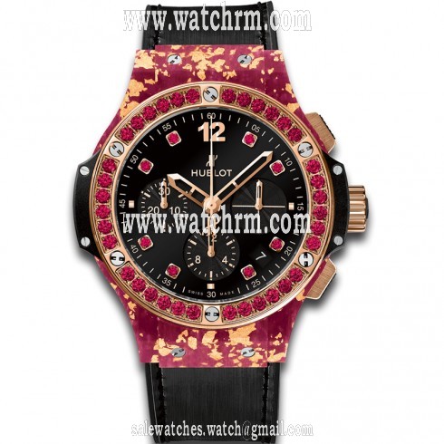 Hublot Big Bang Gold Linen Black Spinel Set Dial Limited Edition Ladies Watch 341.XP.1280.NR.1213
