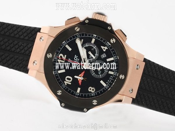 Hublot Big Bang Gold Mat 301.PL.500.RX 44.5mm Black Dial Rose Gold Case Watch