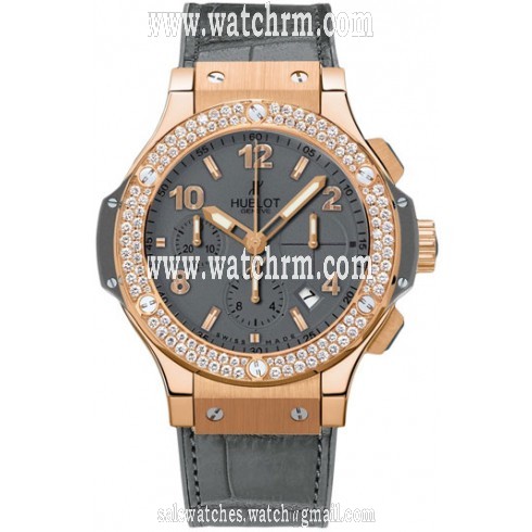 Hublot Big Bang Grey Tantulum Dial Grey Alligator Rubber Men's Watch 341.PT.5010.LR1104