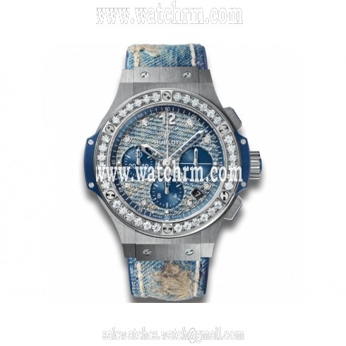 Hublot Big Bang Jeans Blue Diamond Dial Chronograph Limited Edition Men's Watch 341.SL.2770.NR.1204.JEANS