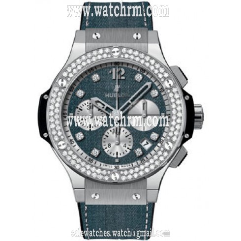 Hublot Big Bang Jeans Chronograph Diamond Bezel Automatic Ladies Watch 341SX2710NR1104JE