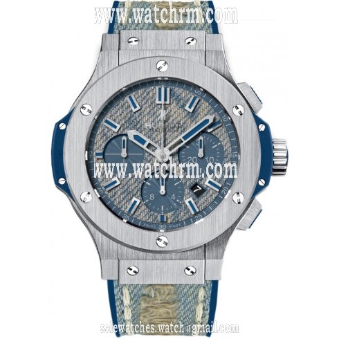 Hublot Big Bang Jeans Steel Blue Dial Chronograph Limited Edition Men's Watch 301.SL.2770.NR.JEANS