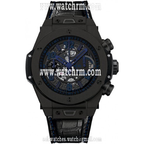 Hublot Big Bang King Blue Black Ceramic Dial Black Automatic Men's Sports Watch 411.CI.1190.LR.ABB14