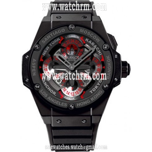 Hublot Big Bang King Power Unico GMT Skeleton Dial Ceramic Men's Watch 771.CI.1170.RX