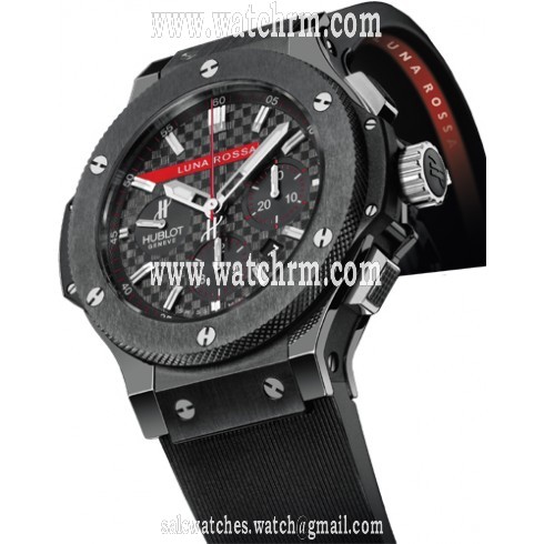 Hublot Big Bang Luna Rossa Black Carbon Fiber Dial Automatic Chronograph Men's Watch 301CM131RXLUN06