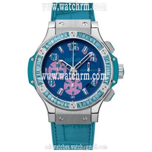 Hublot Big Bang Pop Art Jeweled Dial Blue Automatic Unisex Watch 341.SL.5199.LR.1907POP14