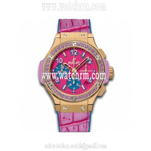 Hublot Big Bang Pop Art Mat Dark Rose Dial 18k Yellow Gold Limited Edition Ladies Watch 341.VV.7389.LR.1205.POP15